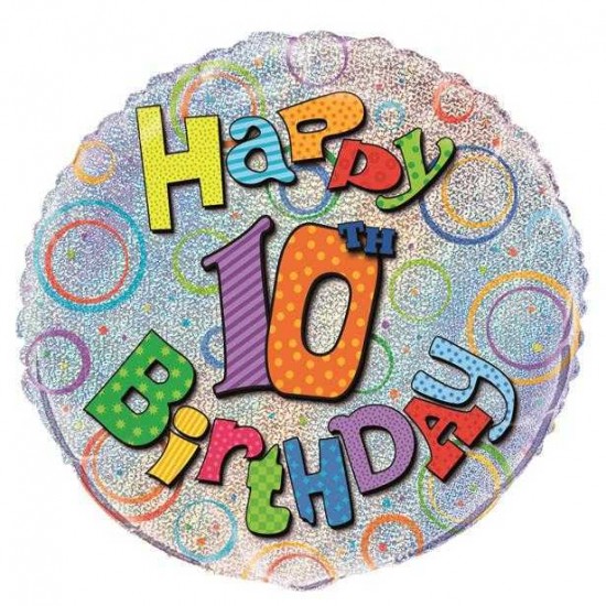 10TH BDAY 18" FOIL PSM PKG