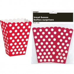 DOTS 8 TREAT BOXES - RED