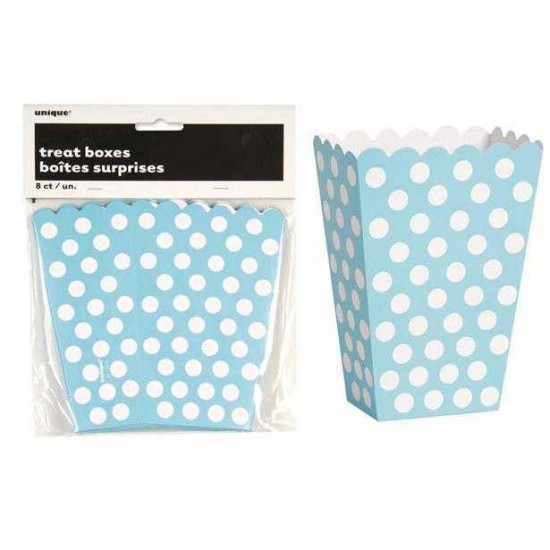 DOTS 8 TREAT BOXES - POW BLUE