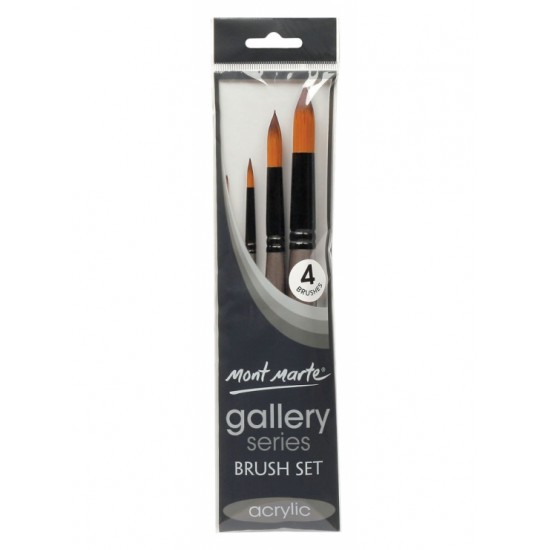 MM Gallery Series Brush Set Acrylic 4pc