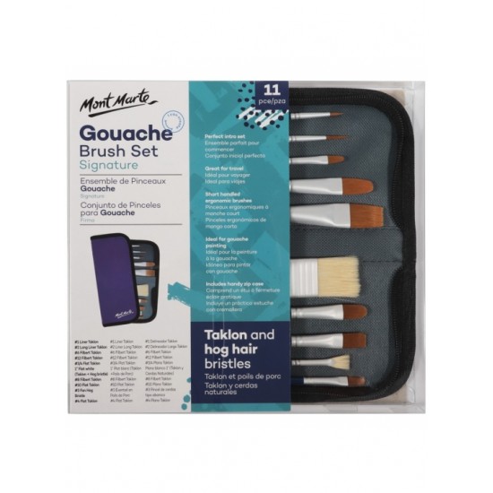 MM Brush Set in Wallet 11pc - Gouache