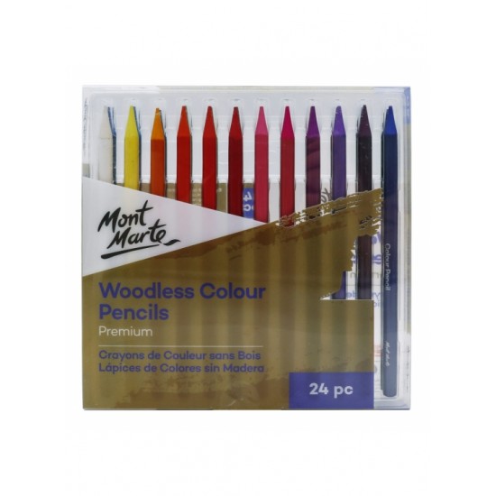 MM Woodless Colour Pencils 24pc