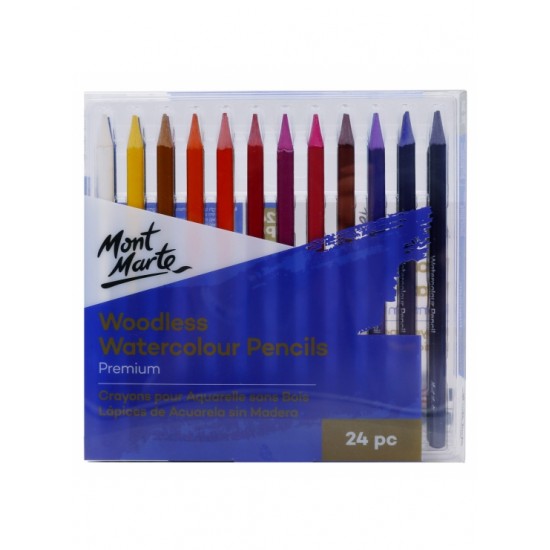 MM Woodless Watercolour Pencils 24pc