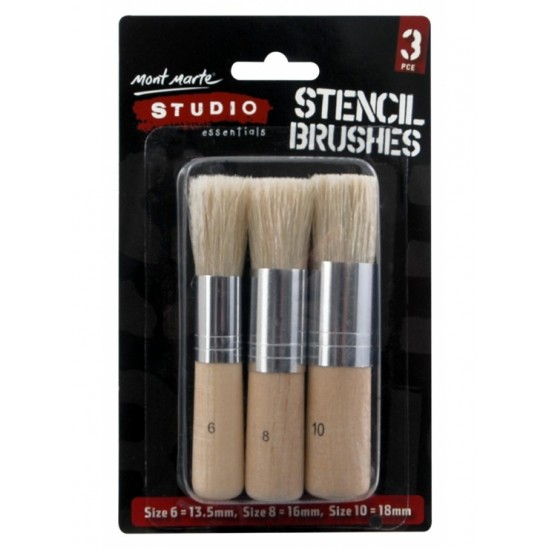 MM Stencil Brushes 3pc