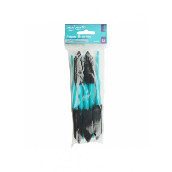 MM Foam Hobby Brush 25mm 5pc Poly Bag