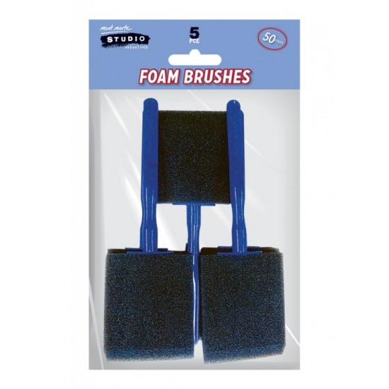 MM Foam Hobby Brush 50mm 5pc Poly Bag