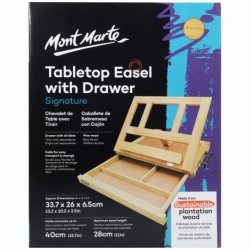 MM Table Easel w/Drawer - Pine