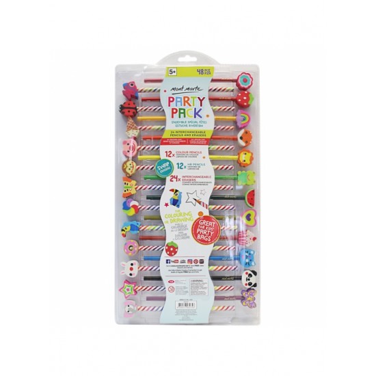 MM Pencil and Eraser Set 48pc