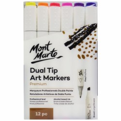 MM Dual Tip Alcohol Art Markers 12pc