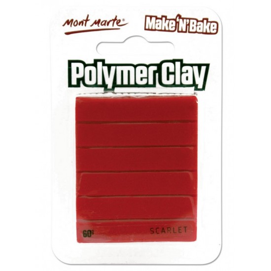 MM Make n Bake Polymer Clay 60g - Scarlet