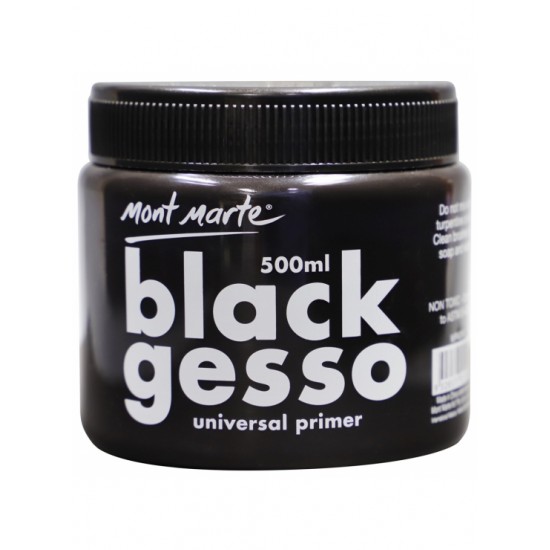 MM Black Gesso Tub 500ml