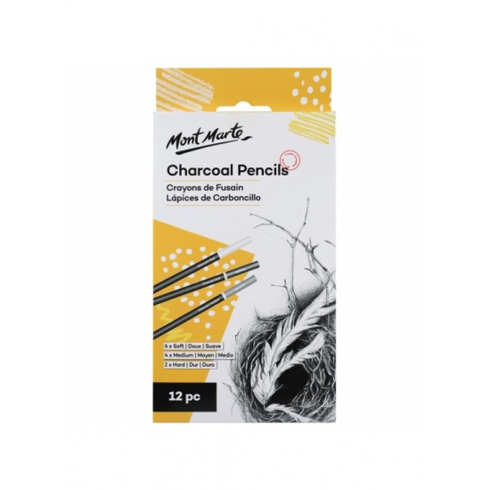 MM Charcoal Pencils 12pc