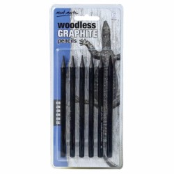 MM Woodless Graphite Pencils 6pc