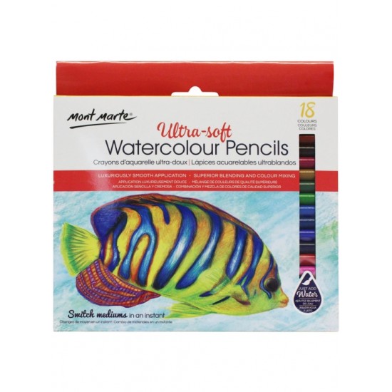 MM Ultra-Soft Watercolour Pencils 18pc