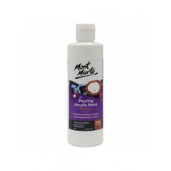 MM Pouring Acrylic 240ml - Titanium White