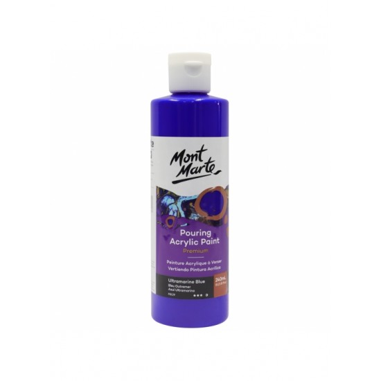 MM Pouring Acrylic 240ml - Ultramarine Blue