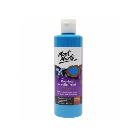 MM Pouring Acrylic 240ml - Phthalo Turquoise