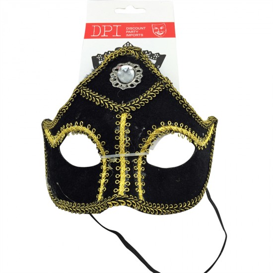 Black & Gold Mask W Diamond