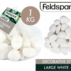 1pce White Garden Stones -Large 1kg