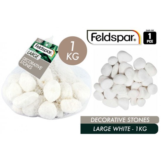 1pce White Garden Stones -Large 1kg