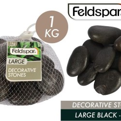 1pce Black Garden Stones -Large 1kg